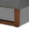 Baxton Studio Ayla Grey Upholstered Walnut Finished Wood Full Size Platform Bed 156-9413-9428 - alternate 5